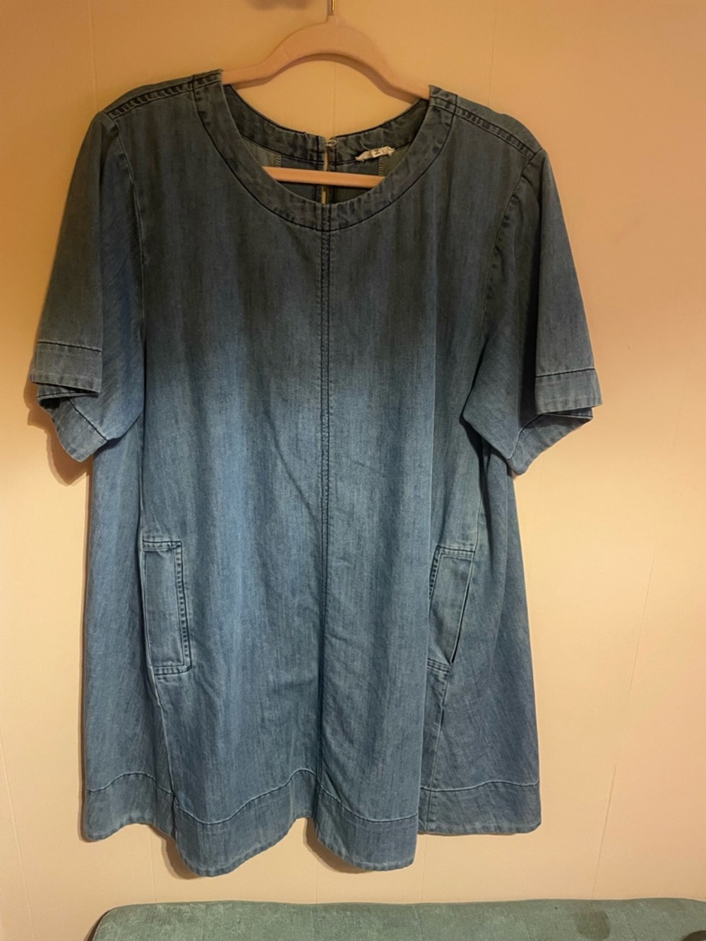 Chambray Dress with front pockets